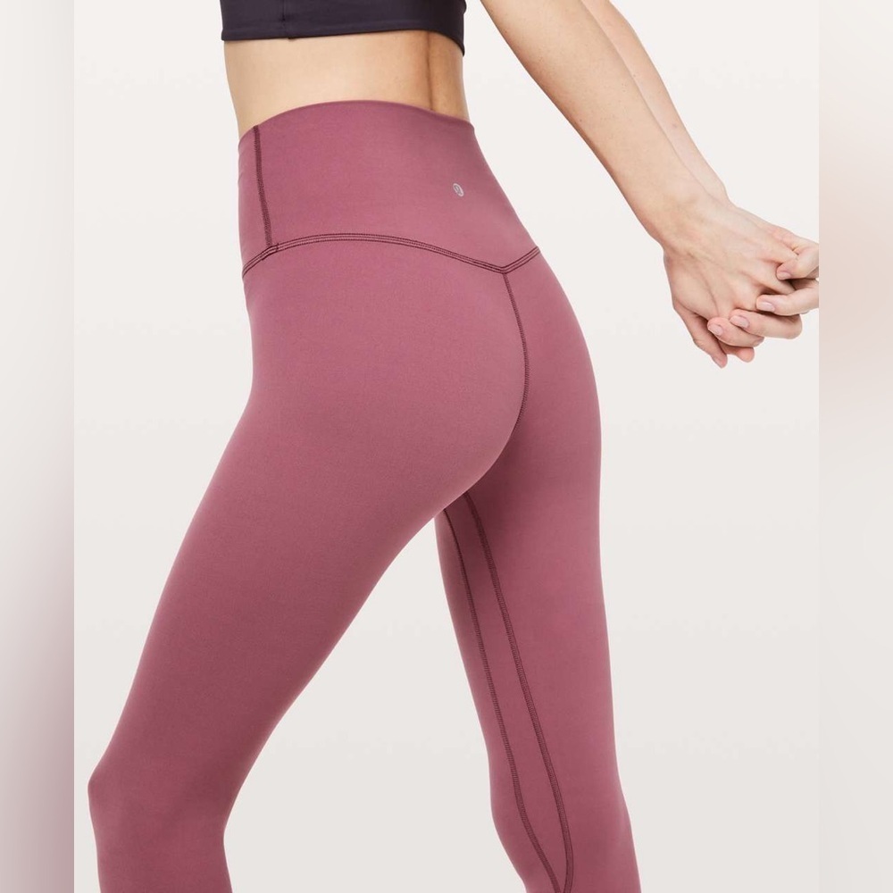 Lululemon Align Pant II *25" High-Rise Misty Merlot Nulu Cropped Leggings Size 4 - Picture 3 of 16